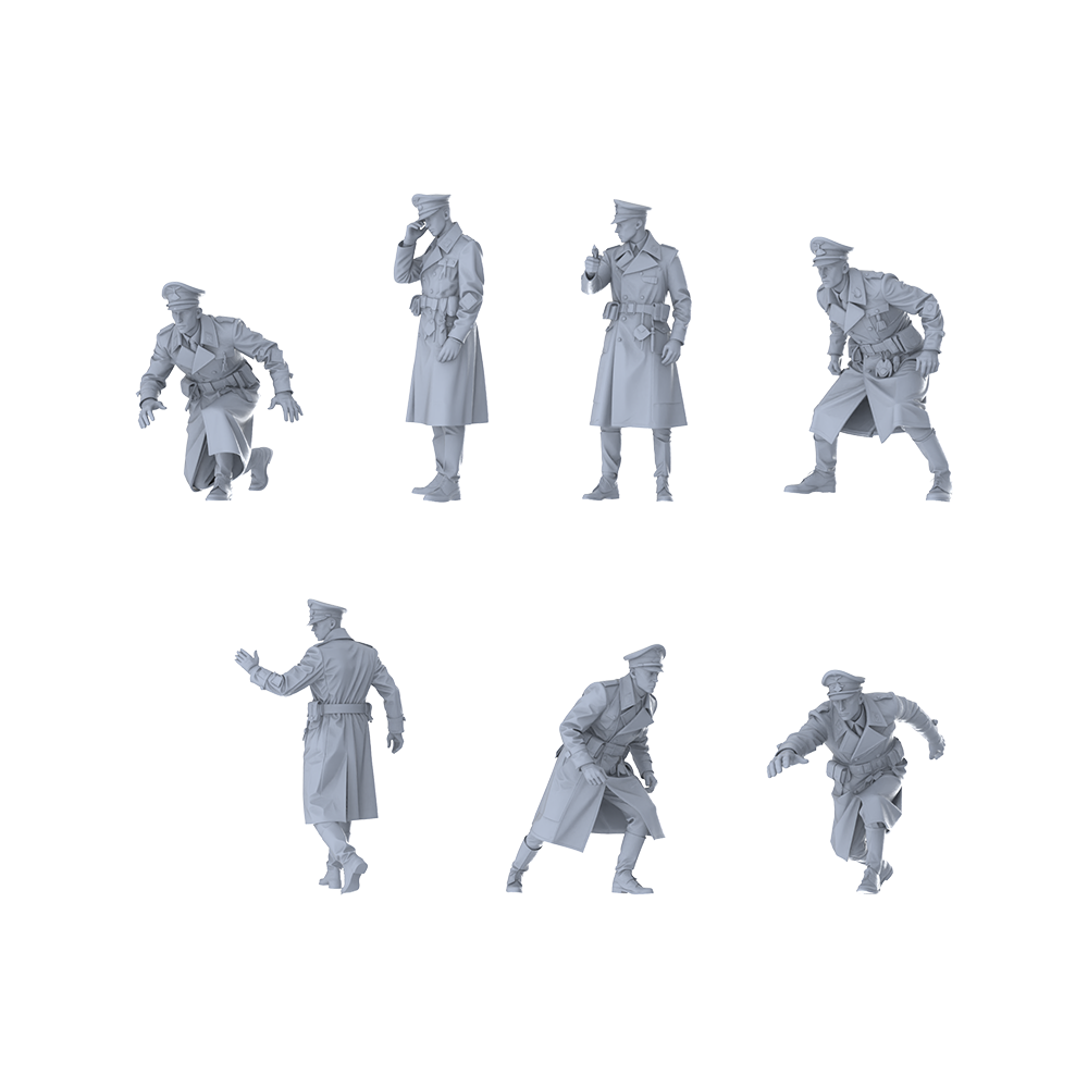 MRY-SFW LYGR419 WWII German Army Seven-Person Battle 3D Printed Resin Model Kit by SSMODEL