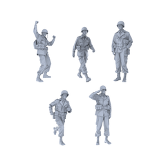 MRY-SFW LYGR189 WWII US Army Standing Pose Wargame Resin Blank Model Miniature Scene Figure Hand Model Hand Painted 3D Printed Resin Model Kit by SSMODEL