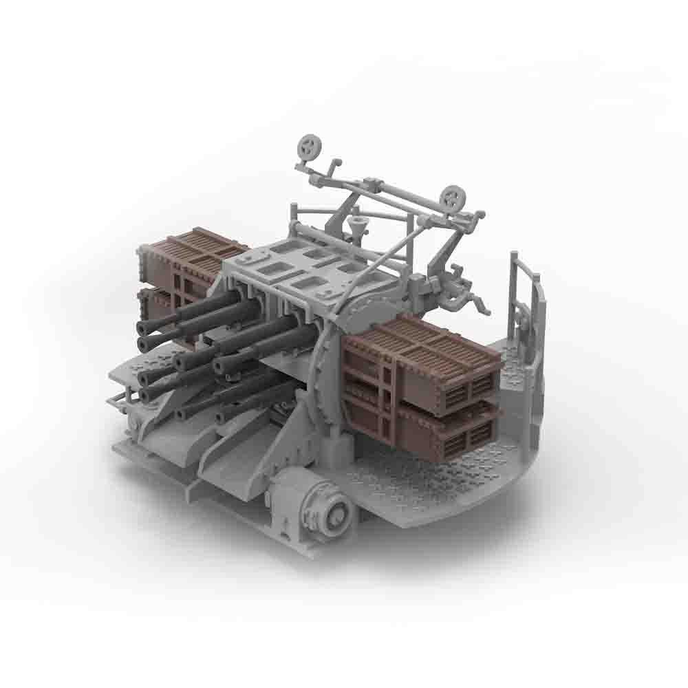Yao's Studio LY001A 1/700(350,200,144) Model Upgrade Parts Royal Navy 2-pounder Gun "Pom-Pom" Octuple Mount Without Shield Type A — detail view 3