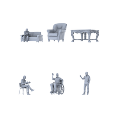 MRY-SFW LYGR250 Modern urban armed six-man group plan 3D Printed Resin Model Kit by SSMODEL