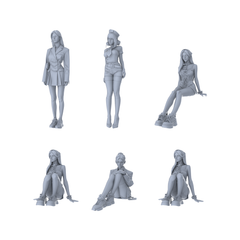 MRY-SFW LYGR172 Beauty 1 Female Warrior Chess Resin White Model War Game Miniature Soldier Scene Character Figure Hand Painted 3D Printed Resin Model Kit by SSMODEL