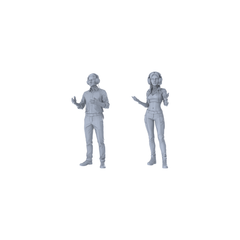 MRY-SFW LYTR375  Broadcasters 2-Pack, Ideal Streamer, Tabletop Painting Miniature Car Diorama Figures Scene Props Accessories Resin 3D Printed Resin Model Kit by SSMODEL