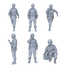 MRY-SFW LYGR495 Modern Ukrainian Army Six-Person Daily Routine 3D Printed Resin Model Kit by SSMODEL
