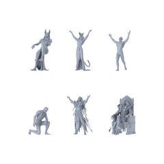MRY-SFW LYGR341 Ancient Egyptian Gods Six Group Worship Action 3D Printed Resin Model Kit by SSMODEL