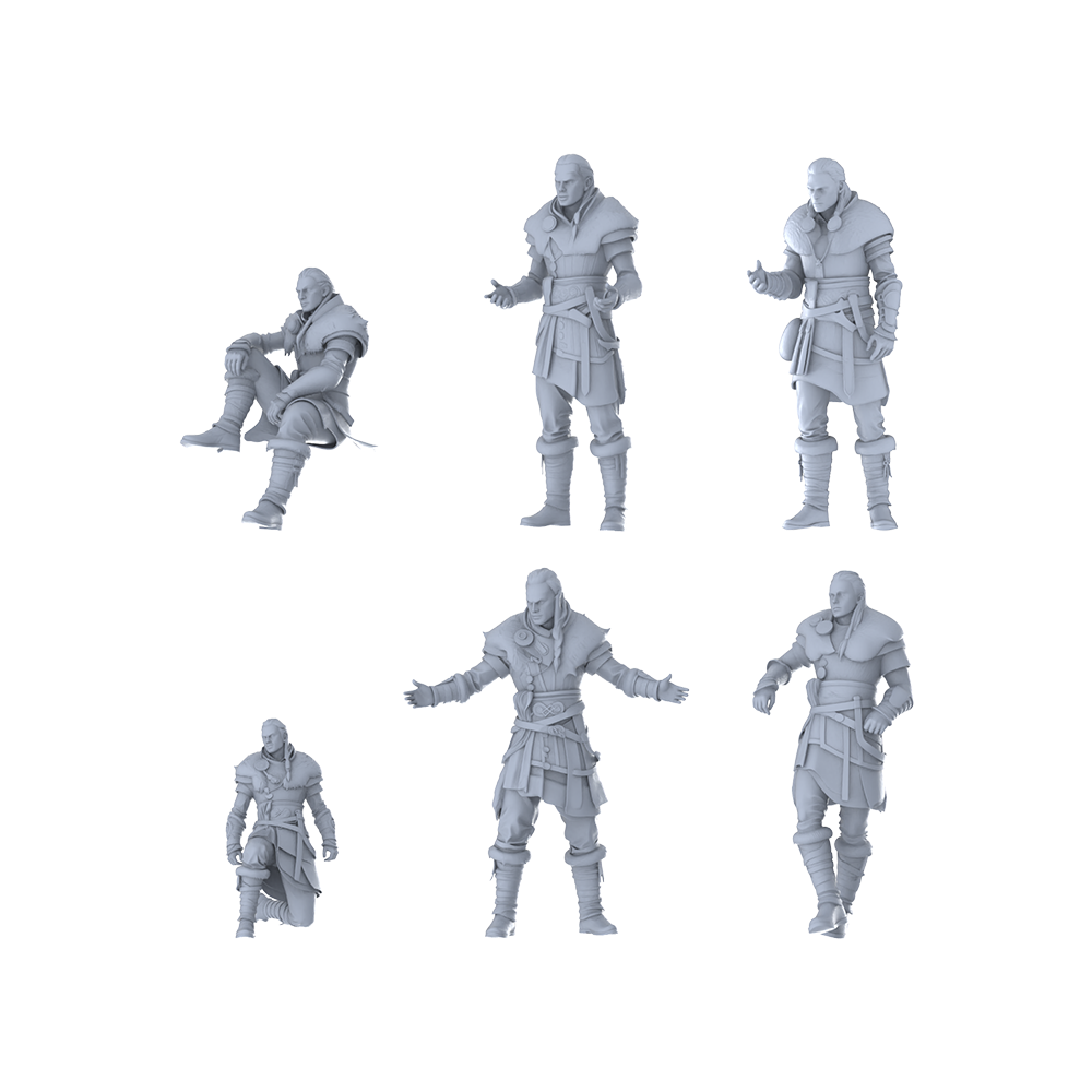 MRY-SFW LYGR373 Medieval Assassin Six-Person Daily Routine 3D Printed Resin Model Kit by SSMODEL