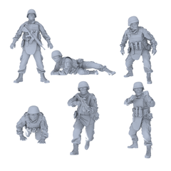 MRY-SFW LYGR499 Modern Ukrainian Army Six-Person Tactics 3D Printed Resin Model Kit by SSMODEL
