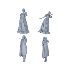 MRY-SFW LYTR461 Classical Art Female Sculptures Graceful Poses Quartet 4-Piece Set 3D Printed Resin Model Kit by SSMODEL