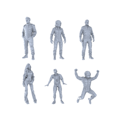 MRY-SFW LYTR391 Racing 6-Pack, Ideal Racing, Tabletop Painting Miniature Car Diorama Figures Scene Props Accessories Resin 3D Printed Resin Model Kit by SSMODEL