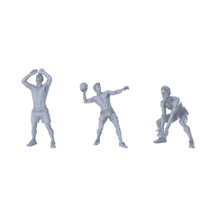 MRY-SFW LYTR393  Volleyball Players 3-Pack, Ideal Court, Tabletop Painting Miniature Car Diorama Figures Scene Props Accessories Resin 3D Printed Resin Model Kit by SSMODEL