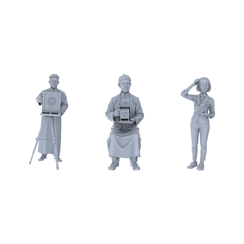 Yao's Studio LYTR134  Outdoor Hiking & Exploration Scene Resin Miniature Model 5-Figure Set - Hikers Unpainted DIY Model Painting Exploration Scene Decor 1set 3D Printed Resin Model Kit by SSMODEL