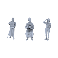 Yao's Studio LYTR134  Outdoor Hiking & Exploration Scene Resin Miniature Model 5-Figure Set - Hikers Unpainted DIY Model Painting Exploration Scene Decor 1set 3D Printed Resin Model Kit by SSMODEL