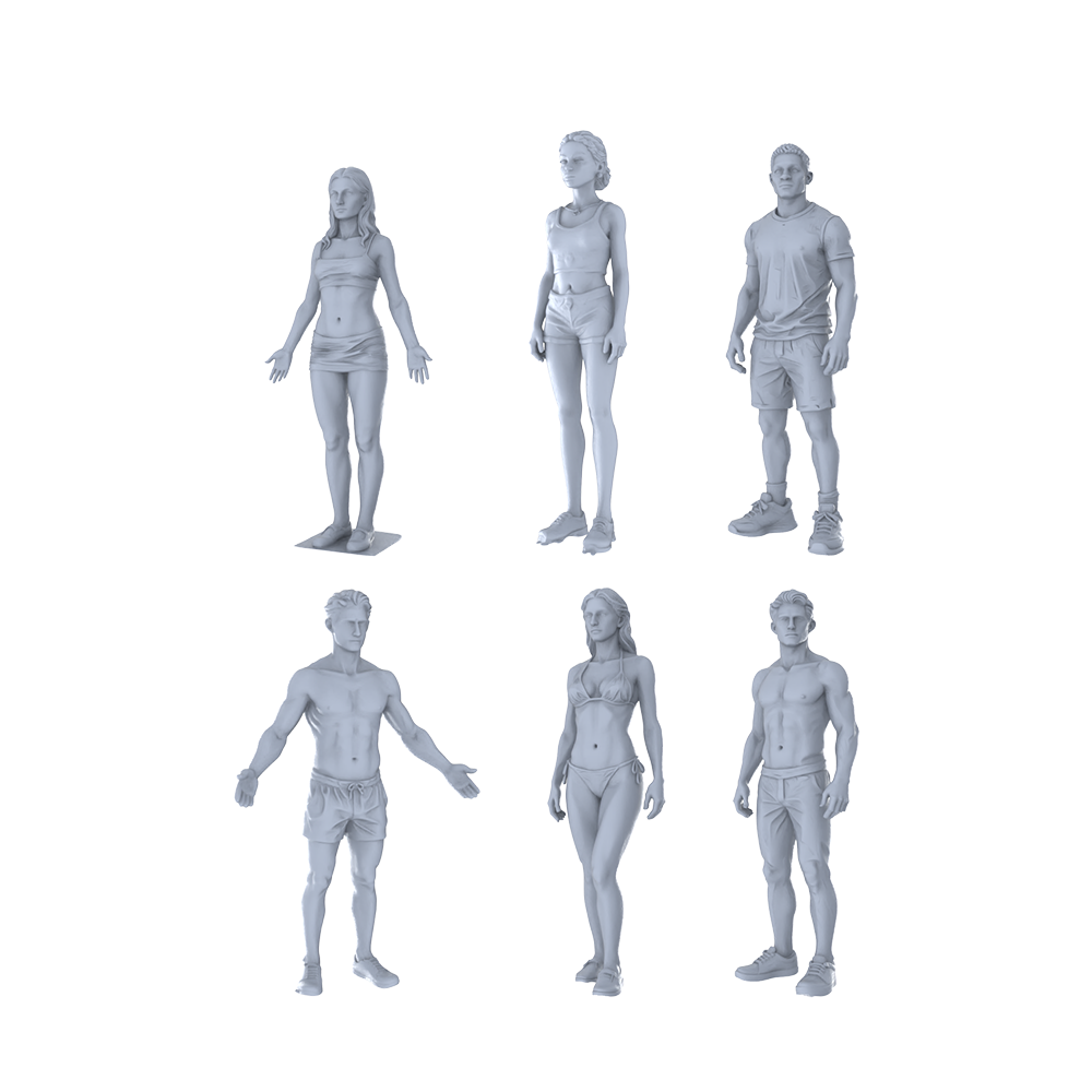 MRY-SFW LYTR398 Summer 6-Pack, Ideal Beach, Tabletop Painting Miniature Car Diorama Figures Scene Props Accessories Resin 3D Printed Resin Model Kit by SSMODEL