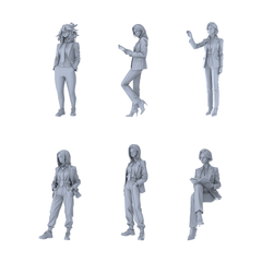 MRY-SFW LYGR168 All women in suits library scene wargame model resin blank wargame miniature figure scene character figure hand painted 3D Printed Resin Model Kit by SSMODEL