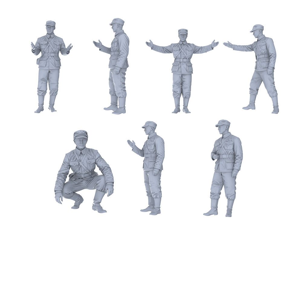 MRY-SFW LYGR548 Northeastern Army 2 Seven-Person Daily Routine 2 3D Printed Resin Model Kit by SSMODEL