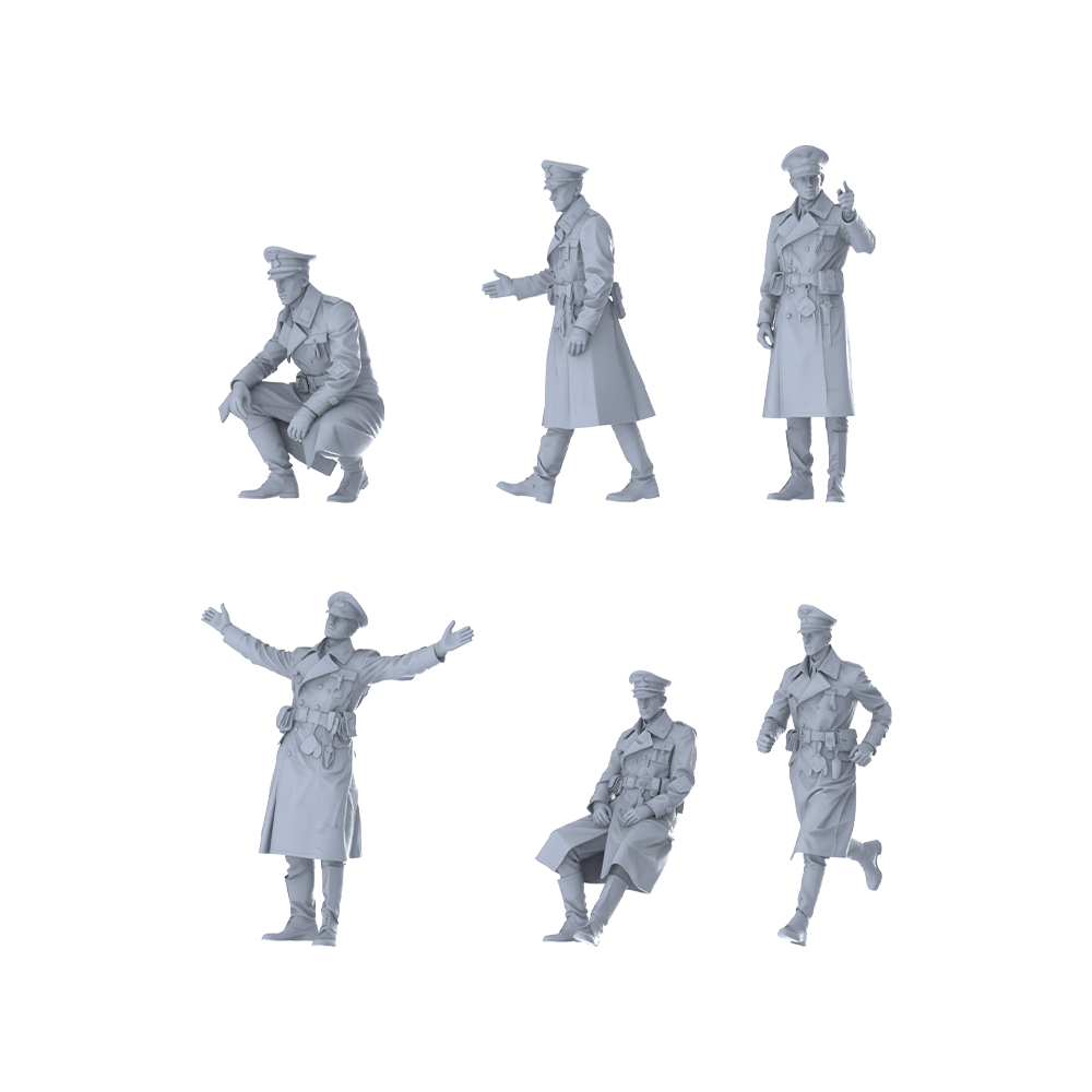 MRY-SFW LYGR417 WWII German Army Six-Person Daily Routine 2 3D Printed Resin Model Kit by SSMODEL