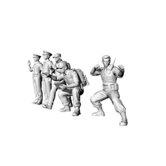 Detail view of Yao's Studio LYTR076   Police Officer 5-Pack 3D Print Model, Unpainted Law Enforcement Figures, DIY Painting Kit 1set Model