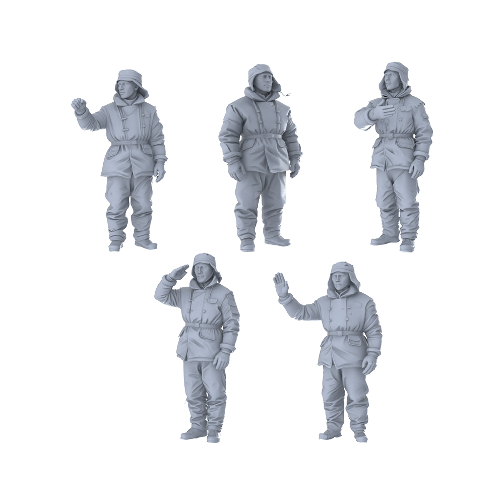 MRY-SFW LYGR207 Chinese People's Volunteer Army standing guard military theme military model war flag resin white mold theme war game miniature soldier scene figure hand model hand painting 3D Printed Resin Model Kit by SSMODEL