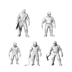 MRY-SFW LYGR303 3D Printed Industrial Style Zombie Miniatures, Post-Apocalyptic Worker Undead Figures for Tabletop Games & Dioramas 3D Printed Resin Model Kit by SSMODEL