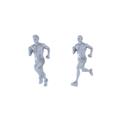 MRY-SFW LYTR381  Runners 2-Pack, Ideal Sports, Tabletop Painting Miniature Car Diorama Figures Scene Props Accessories Resin 3D Printed Resin Model Kit by SSMODEL