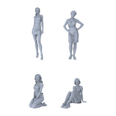 MRY-SFW LYTR299A Modern Sexy Apron Style Female Single 1pc 3D Printed Resin Model Kit by SSMODEL