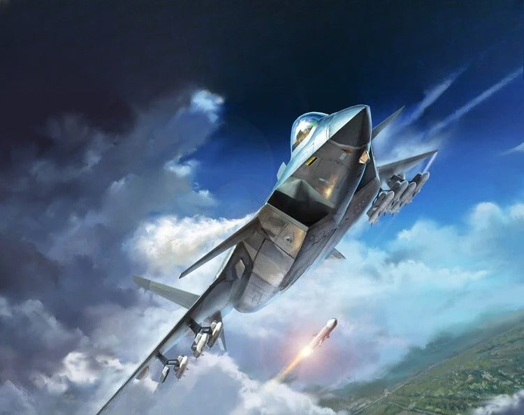Trumpeter 05821 1/48 Chinese J-20 Mighty Dragon-Beast Mode Plastic Model air Kit — scale model kit