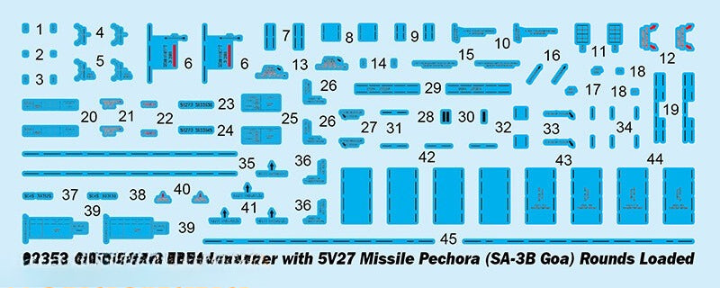 TRUMPETER 02353 1:35 Soviet 5P71 Launcher 5V27 Missile Pechora (SA-3B Goa) — detail view 3