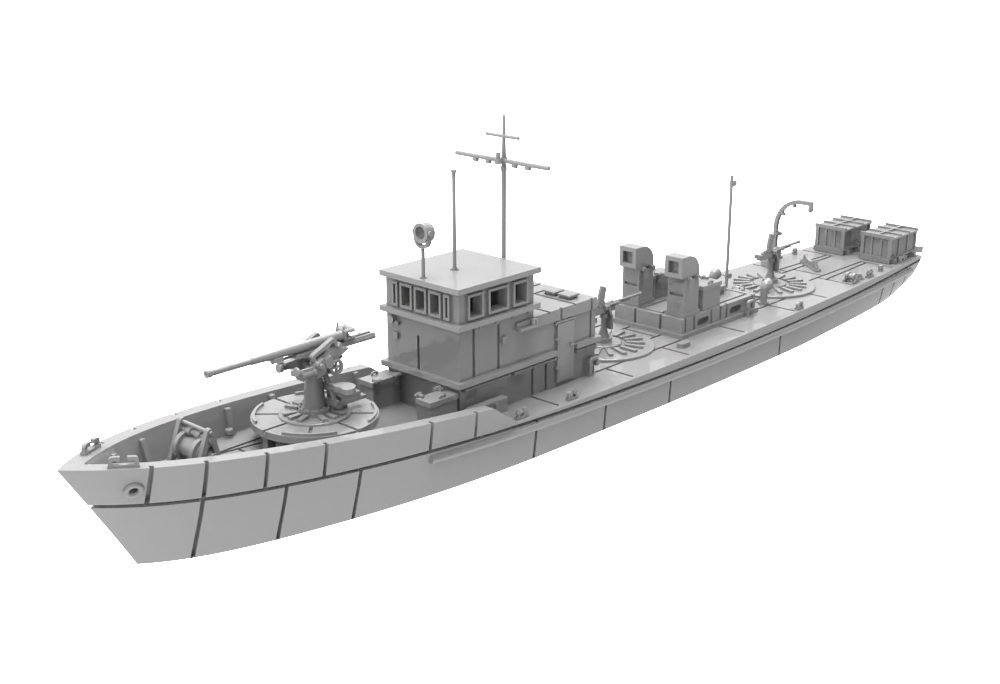 RHWS003 IJN Type 5 Wooden Submarine Chaser Water line
