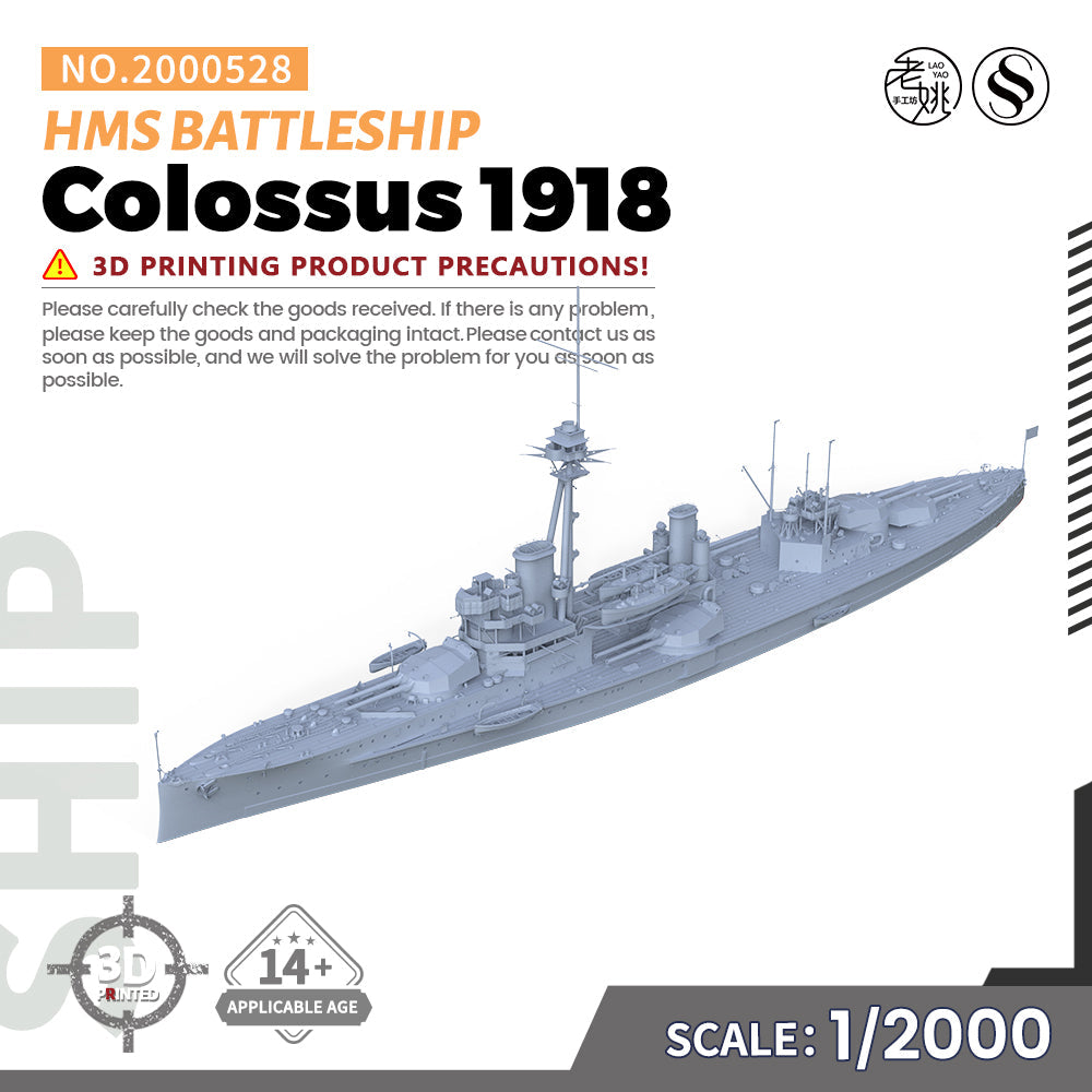 MRY-SFW SSC528 HMS Colossus Battleship 1918 Water Line Adult Collectible