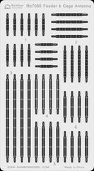 Rainbow RB7066 1/700Detail Up Feeder and Cage Antenna