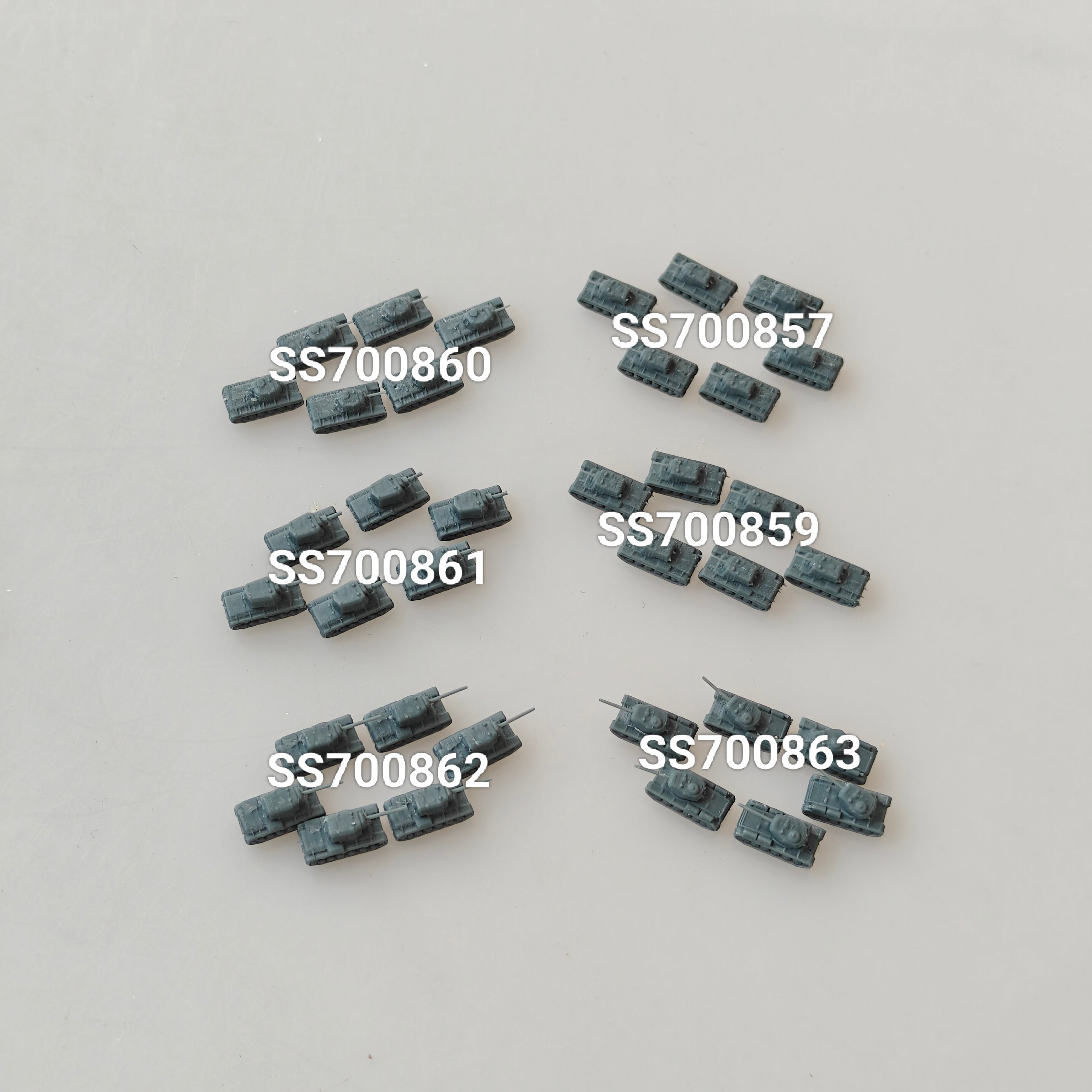 MRY-SFW SSZH002 1/700 Soviet Steel Giants: Complete KV Heavy Tank Collection (7 Models) — L-11 to KV-85 KV-1 Variants + KV-2 + KV-85 Resin Model Kit Unassembled Unpainted