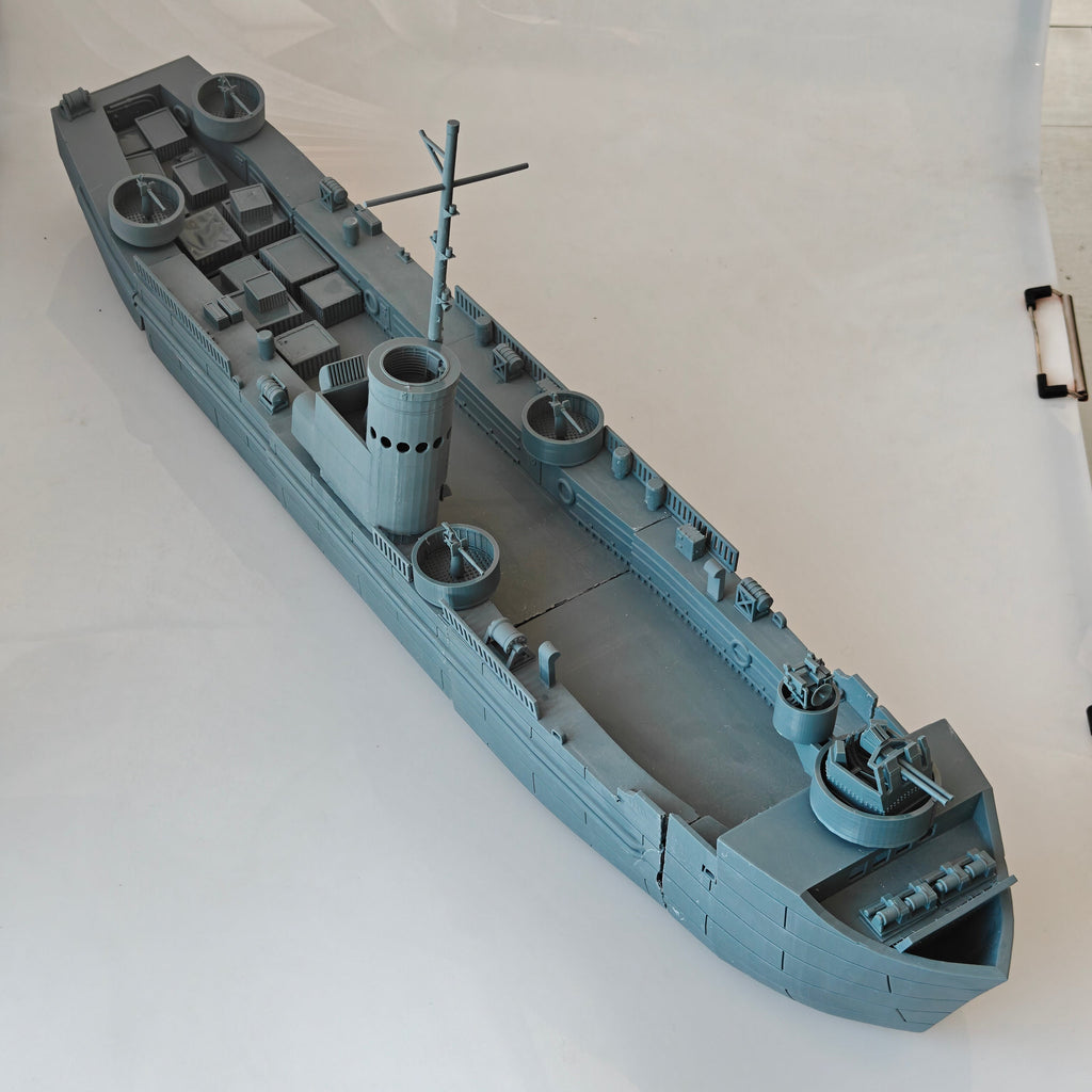 MRY-SFW SSC152 US Navy LSM 1 Class Landing Ship Medium Water Line Resin Warship Military Ship Model Hobby Collection Unassembled Unpainted