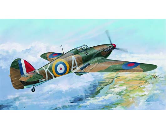1/24 Trumpeter 02414 British Hurricane MK.I Fighter Plastic Aircraft Plane Model Main image
