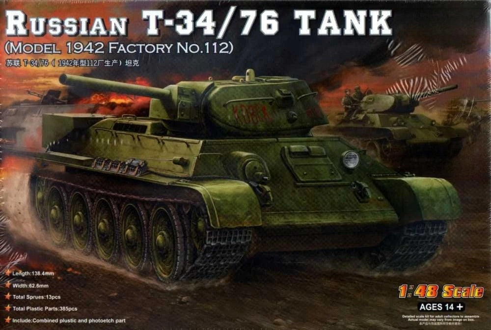 Hobbyboss 84806 1/48 Russian T-34/76 Model 1942 Factory No.112 plastic model
