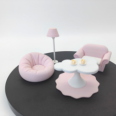 LYTP12208 1/12 Peach Bubbles Soothing Mini Sofa Set Miniature Healing Display 1:12 Scale