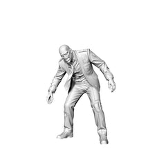 Detail view of MRY-SFW LYGR309 3D Printed Police Station Zombie Figures Set - Patrol SWAT Female Officer Detective Auxiliary Police Unpainted Model Kit Model