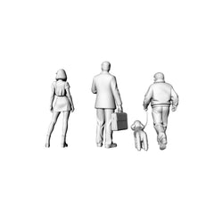 Detail view of Yao's Studio LYTR071   Urban Life Scene 3-Pack 3D Print Model, Unpainted City People Figures, DIY Painting Kit 1set Model