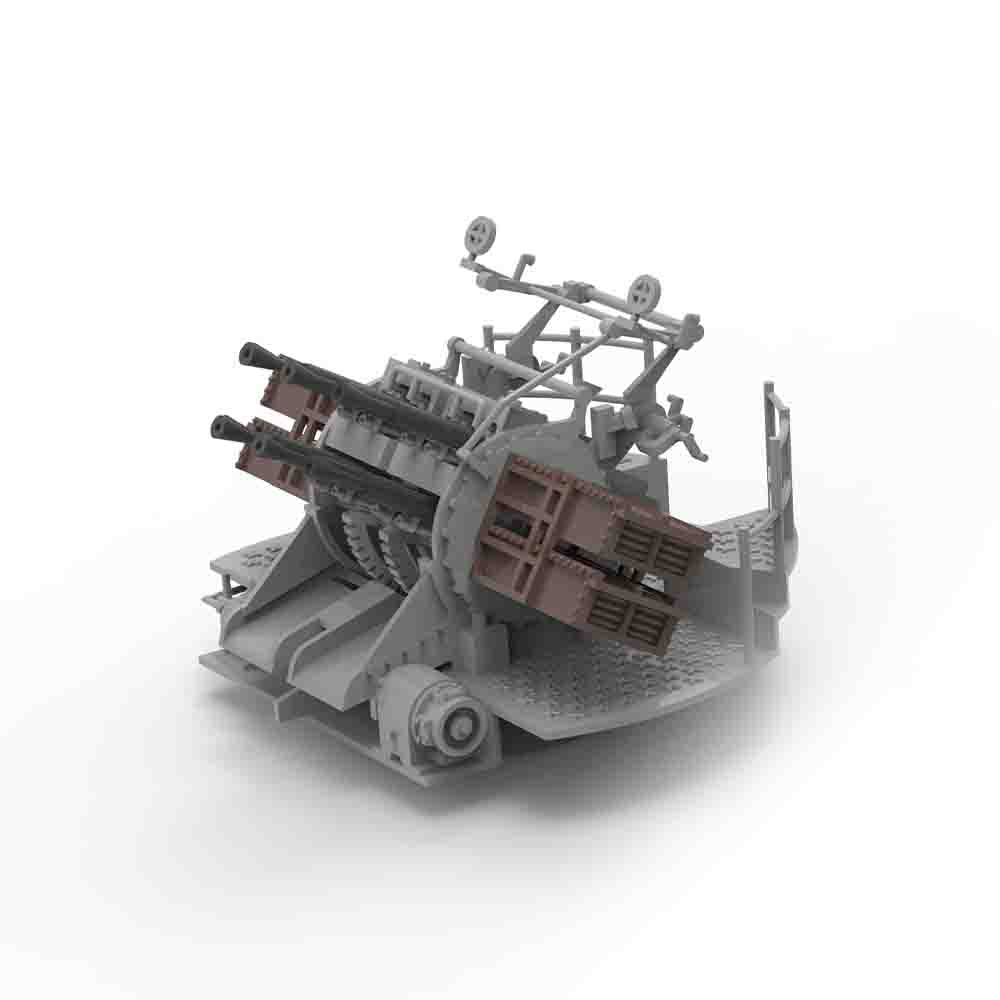 Yao's Studio LY001A 1/700(350,200,144) Model Upgrade Parts Royal Navy 2-pounder Gun "Pom-Pom" Octuple Mount Without Shield Type A Secondary image