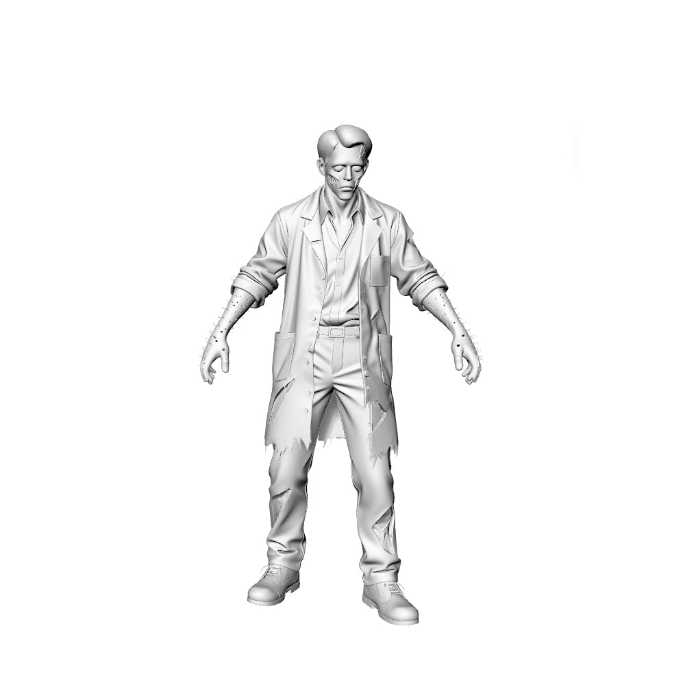 Detail view of MRY-SFW LYGR320 3D Printed Post-Apocalyptic Lab Zombies 5PCS Miniature for Painting Model