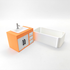 LYTP12211 1/12 Soothing Compact Bath Set Miniature Heirloom Display 1:12 Scale