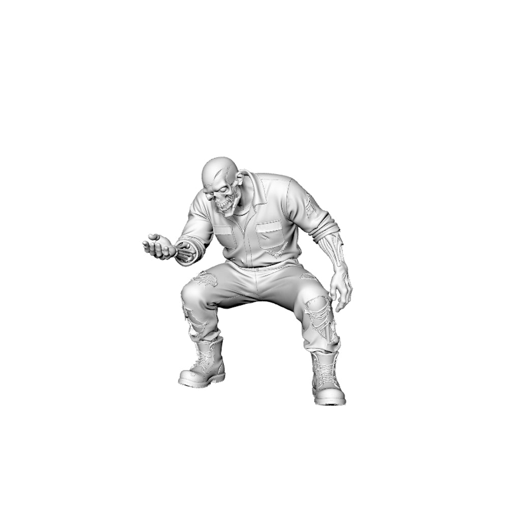 Detail view of MRY-SFW LYGR329 3D Printed Apocalypse Survivor Zombies Set - Backpacker & Armed Survivor Miniature Model Kit Model