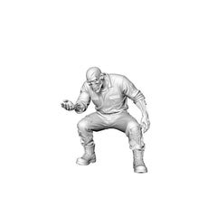 Detail view of MRY-SFW LYGR329 3D Printed Apocalypse Survivor Zombies Set - Backpacker & Armed Survivor Miniature Model Kit Model
