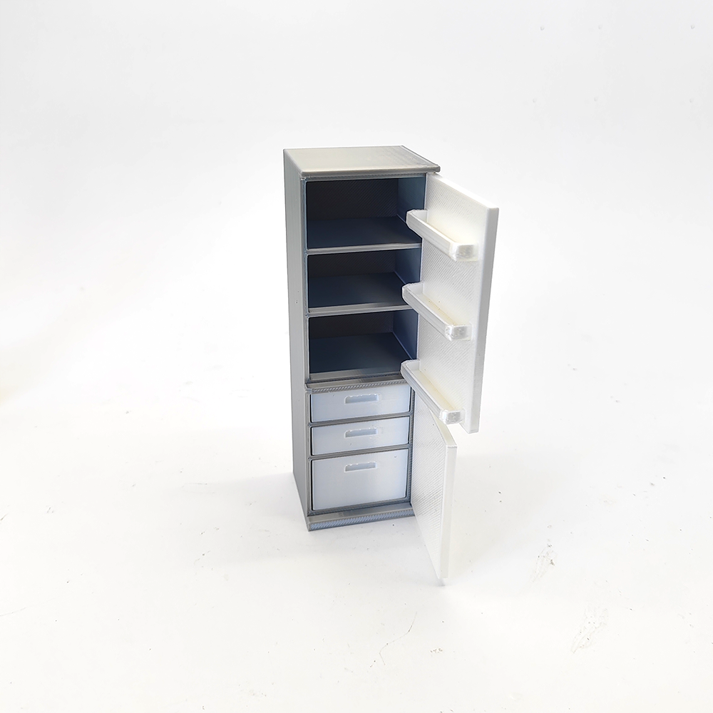 LYTP12215 1/12 Miniature Refrigerator With Functional Door Miniature Healing Display 1:12 Scale Secondary image