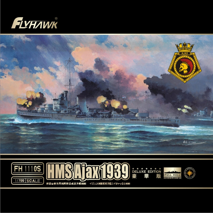 Flyhawk FH1110S 1/700 HMS Ajax 1939 Limited Edition Model Kit Main image