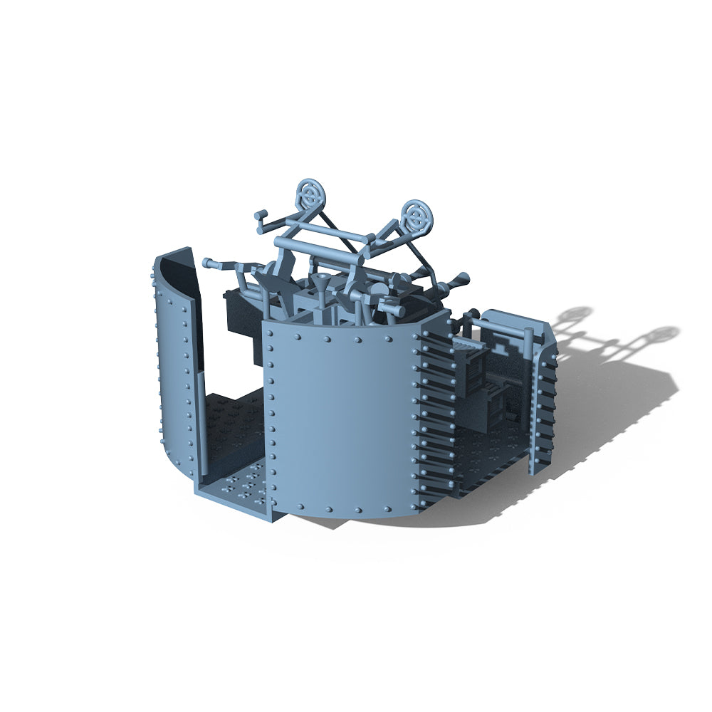 Yao's Studio LY018A 1/700(350,200,144) Model Upgrade Parts British Navy 2pdr Pompom Gun Flat angle With Shield — detail view 4