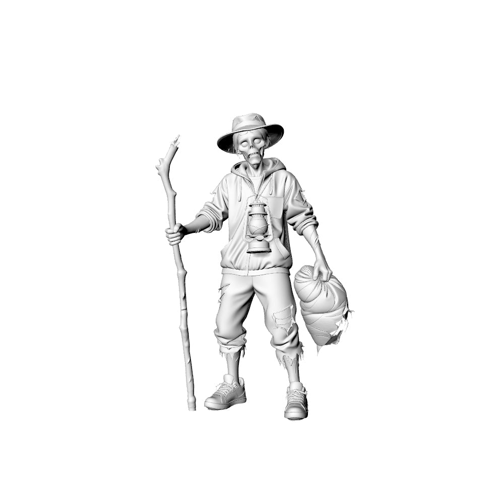 Detail view of MRY-SFW LYGR305 3D Printed Outdoor Explorer Zombie Miniatures, Post-Apocalyptic Survivor Undead Figures for Tabletop Games & Dioramas Model