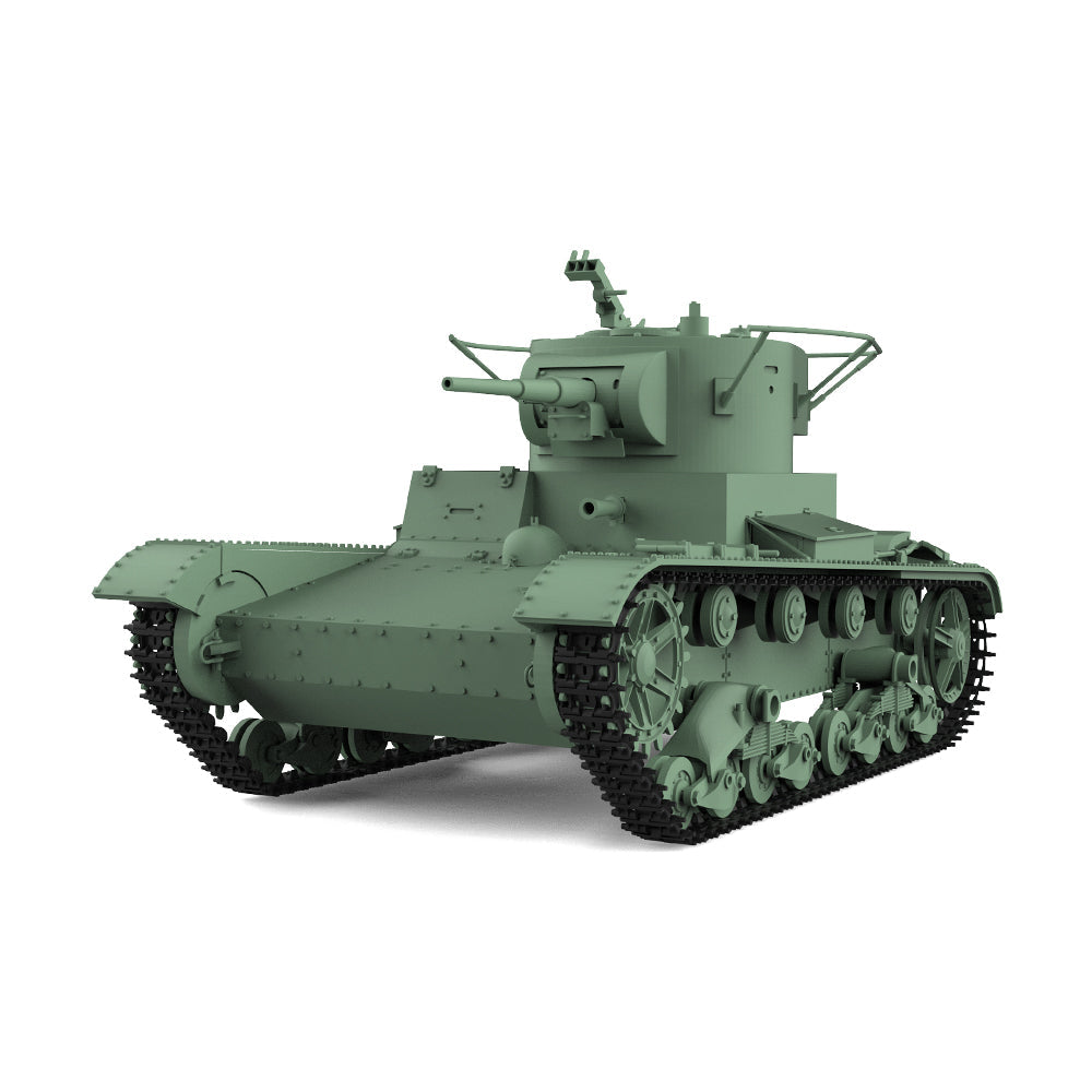 Detail view of SSMODEL 597 Military Armoured Model Kit Soviet T-26 Light Tank Model