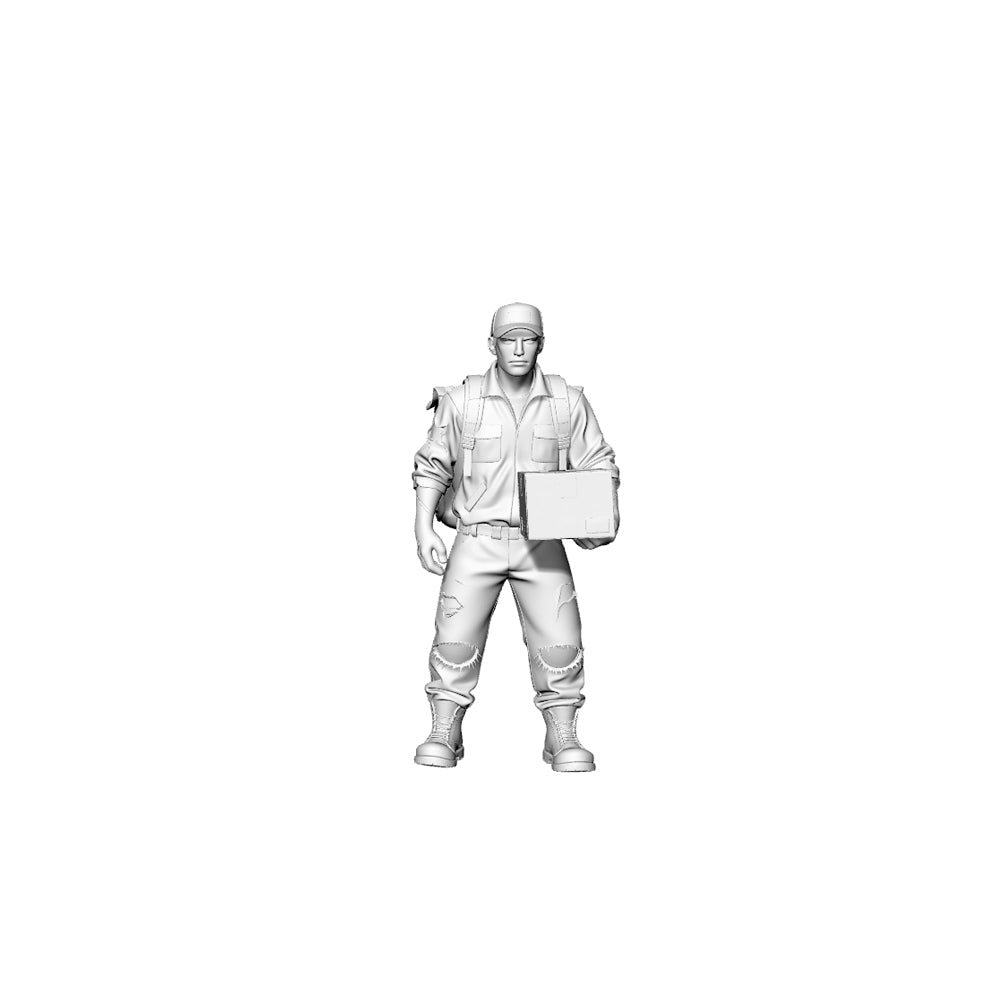 Detail view of MRY-SFW LYGR327 3D Printed Post-Apocalyptic Highway Driver Survivors Set Wargame Miniatures Model