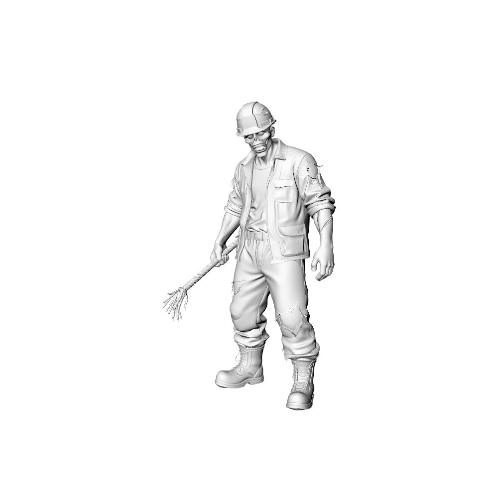 Detail view of MRY-SFW LYGR315 3D Printed Construction Site Workers Zombies Set ¡§C Builder, Steel Fixer, Cement Worker, Electrician, Tower Crane Driver Model Kit Model