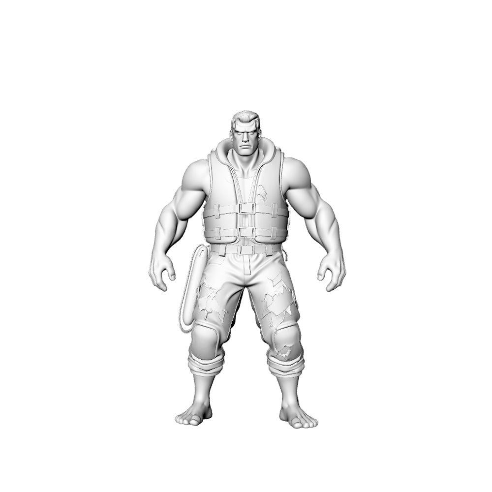Detail view of MRY-SFW LYGR328 3D Printed Post-Apocalyptic Cruise Ship Sailor Survivors Set Wargame Miniatures Model