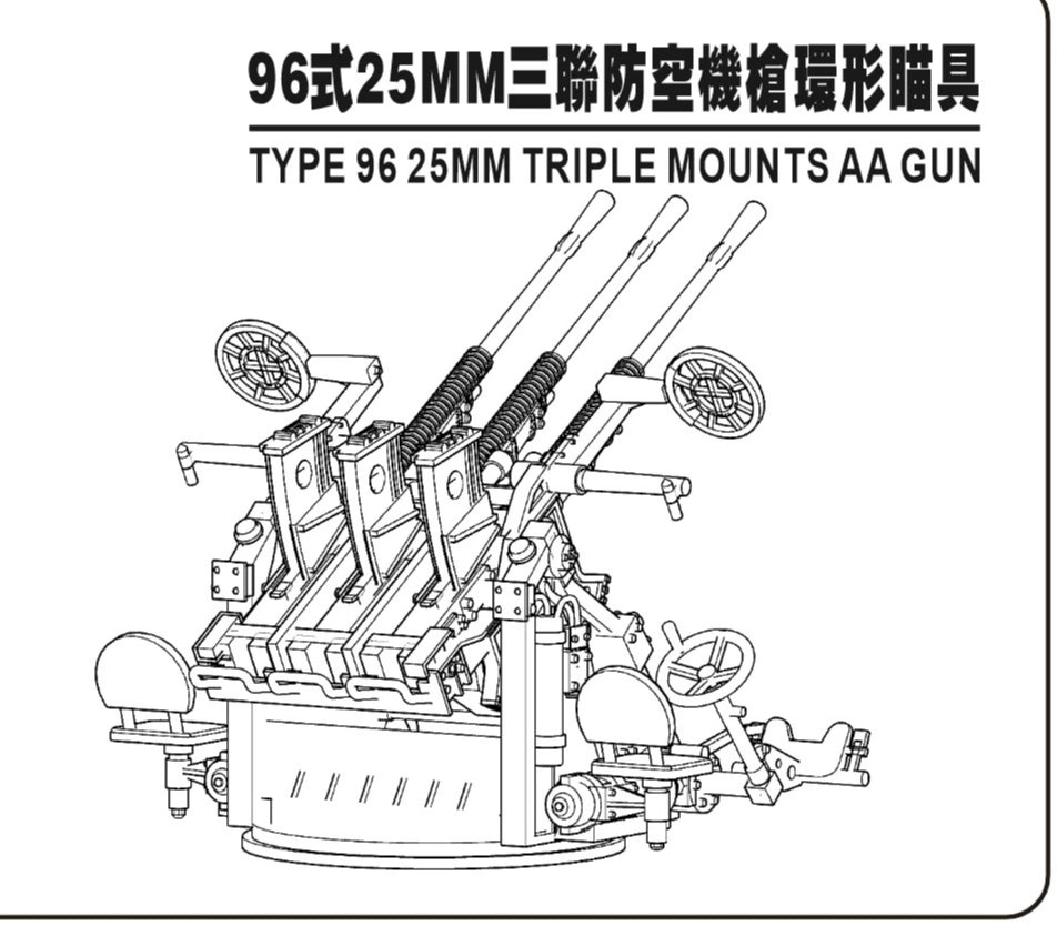 SSMODEL XZ350002  1/350Scale Jiulu triple ring mechanical sight